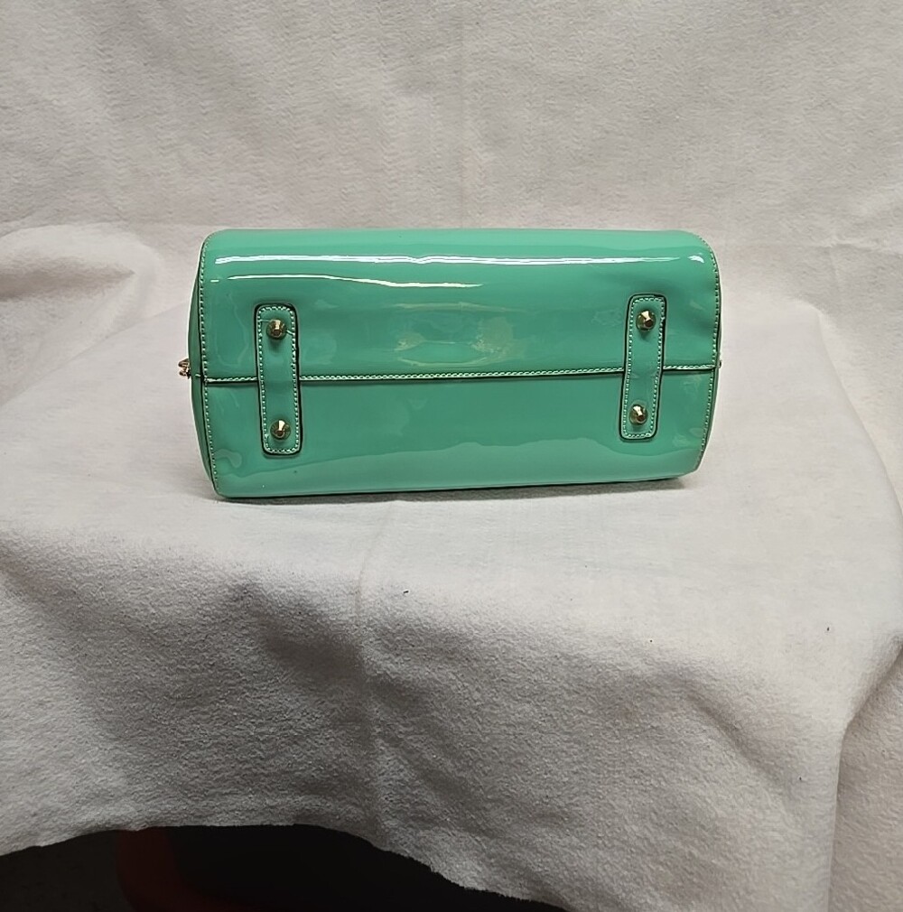 Mint Green Top-Handle Satchel With Wallet 10x12x6 W/ Wallet - Picture 5 of 11